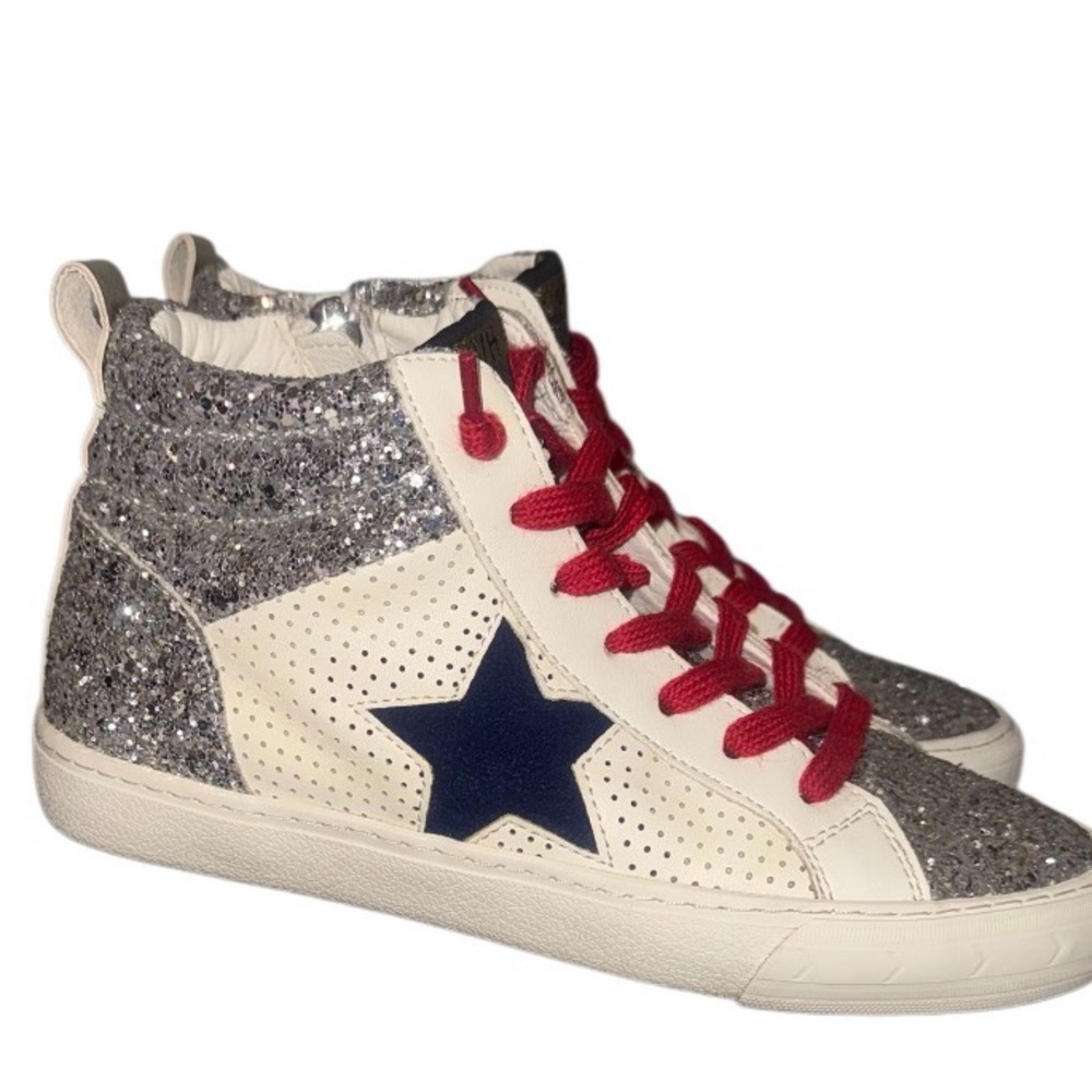 Wrn2X VINTAGE HAVANA Lester sneakers glitter tennis shoes women’s size 7.5 - Picture 14 of 17